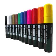 Artmagico akrilni marker JUMBO (15 mm) - SUMMER 4 kosi - rdeča, roza, rumena, vijolična
