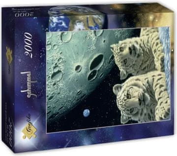 Grafika Puzzle Snow Leopards' Den 2000 kosov