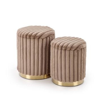 Halmar Komplet stolčkov FIDO stool set, cappuccino gold (1p=1set)
