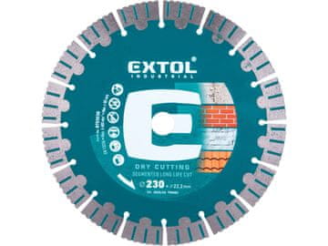 Extol Industrial Diamantni rezalni disk 8703038 diamond segment cutting disc Long Life Cut, dry cutting, O 230x22.2x2.3mm