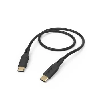 Hama Kabel USB-C 2.0 tip C-C 1,5 m, pro gibanje, silikonski, črn