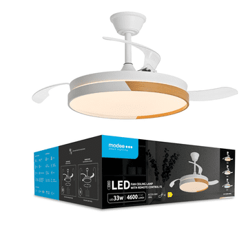 Modee stropni ventilator z LED svetilko 33W 3CCT
