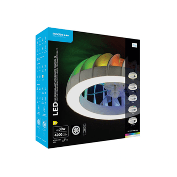 Modee stropni ventilator z LED svetilko 30W RGB + 3CCT D540mm