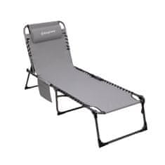 King Camp Zložljiva ležalnik KING CAMP Magnolia B40 - 190 x 59 cm - siva