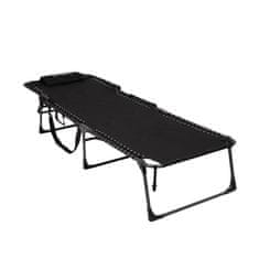 King Camp Zložljiva ležalnik KING CAMP Magnolia B40 - 200 x 68 cm - črna