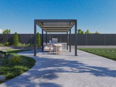 Bellano Living Bioklimatska pergola Bellano S25, 3x6; temno siva, prostostoječa