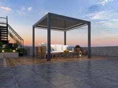 Bellano Living Bioklimatska pergola Bellano S25, 3x3; temno siva, prostostoječa