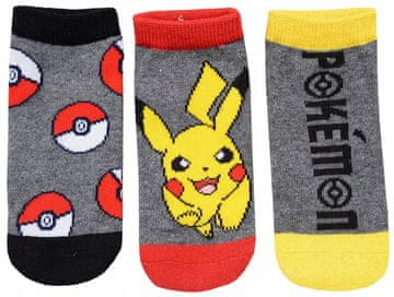 Eplusm NOGAVICE POKEMON PIKACHU za fante, 3-delni komplet 23/26 ER02Y