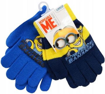 Eplusm PAKET 2 PETIPRSTNIH ROKAVIC OTROŠKIH PLETENIH MINIONS D095X