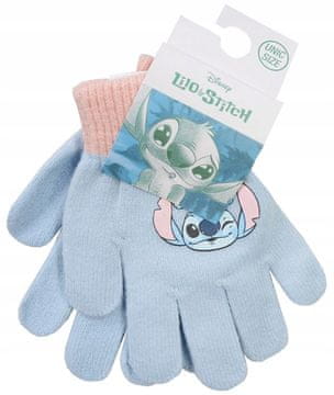 Eplusm OTROŠKE ROKAVICE S PETIM PRSTOM, PLETENE LILO AND STITCH D095ś