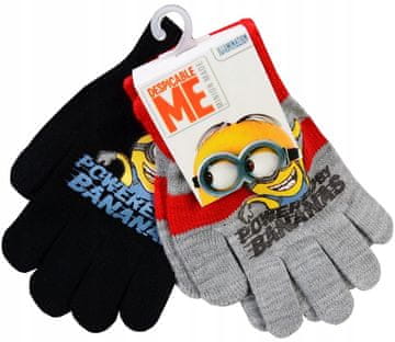 Eplusm PAKET 2 PETIPRSTNIH ROKAVIC OTROŠKIH PLETENIH MINIONS D095U