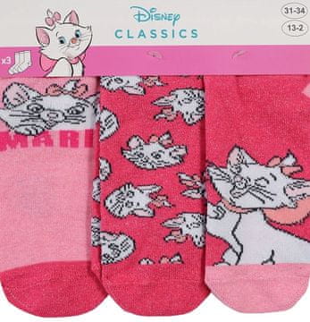 Eplusm NOGAVIČKE MARIE KITTY FEET za deklice, 3-delni komplet roza, 31/34 ER02j