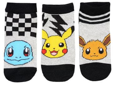 Eplusm NOGAVICE POKEMON PIKACHU za fante, 3-delni komplet 23/26 ER02X
