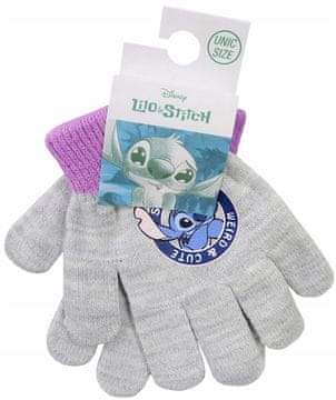 Eplusm OTROŠKE ROKAVICE S PETIM PRSTOM, PLETENE LILO AND STITCH D095ć