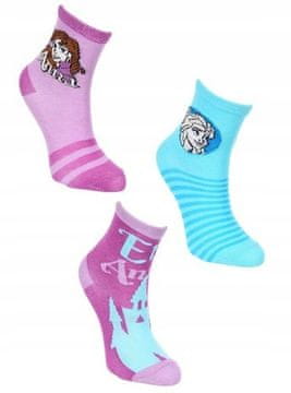 Sun City Dekliške nogavice FROZEN ELSA, 3-paket, 23/26 FN06A