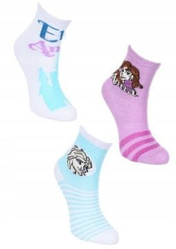 Sun City Dekliške nogavice FROZEN ELSA, 3-paket, 23/26 kosov, FN06B