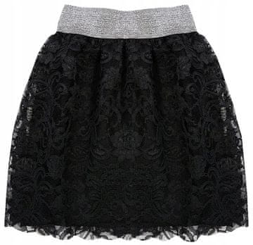 shumee ELEGANTNO KRILO za svečano nošenje, črna ČIPKA, BLEŠČICE, GUMA 116 H150E