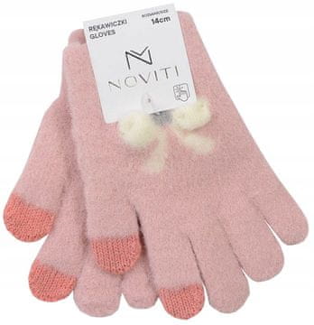 shumee PLETENE ROKAVICE S PETIM PRSTOM roza PETLJA 14 cm 4-5 V034F