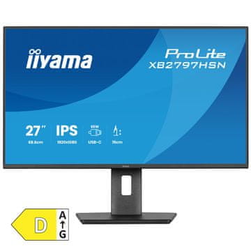 iiyama ProLite XB2797HSN-B1 68,5cm (27") FHD IPS 120Hz HDMI/DP/USB-C/LAN zvočniki monitor