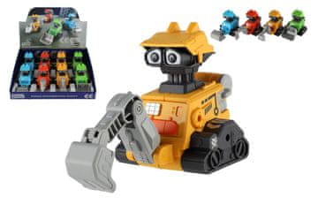 Teddies Vesoljski robot Squeeze and go plastika 14cm na vztrajniku 4 vrste