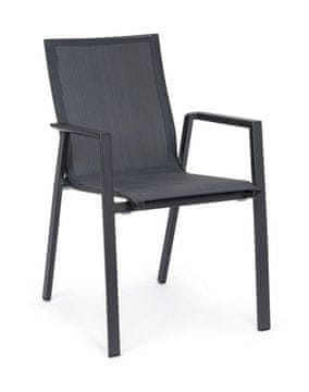 shumee Vrtni stol BOLZANO Orte antraciten 55,5 x 60 x 83 cm