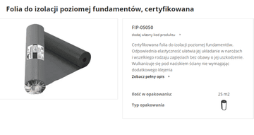 Wkret-Met GRADBENA FOLIJA HORIZONTALNA IZOLACIJA ZA TEMELJE 50 cm / 50 m