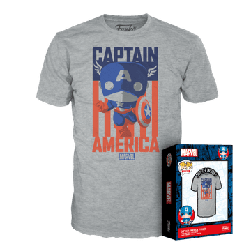 Funko POP TEE: MARVEL - CAPTAIN AMERICA