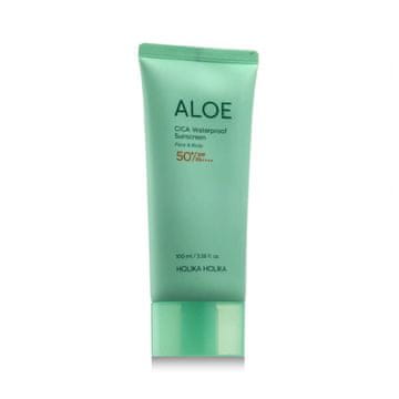 Holika Holika Aloe CICA Waterproof Sunscreen vodoodporna zaščita pred soncem za obraz za vse tipe kože 100 ml unisex