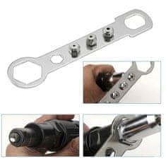 Vixson Nastavek za kovičenje za vrtalnik 8 mm, jeklen, 4 šobe, adapter | RIVETY