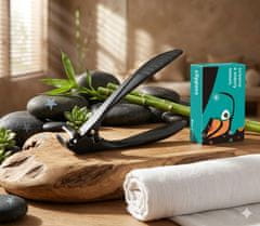 FRILLA® Strižnik za debele nohte, široka odprtina, nerjaveče jeklo, ergonomski ročaj | SNIPZILLA