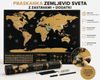 Kruzzel Praskanka zemljevid sveta 82x59 cm z zastavami + dodatki | scratch map darilo za popotnike 