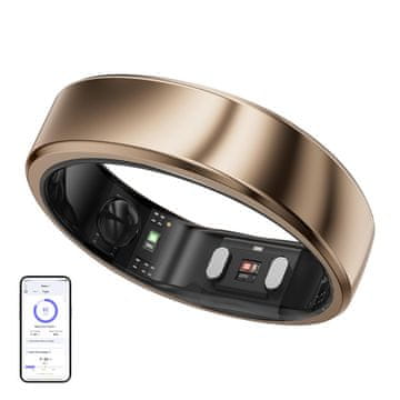 1 to 3 RINGCONN SMARTRING GEN 2 AIR VELIKOST 7 ZA VSAKDNEVNO UPORABO IN ŠPORT ZLATA