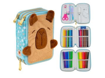 Astra Tristopenjski predalnik za pisala z vložkom AstraBAG Fluffy Capy, AC31, 503026026