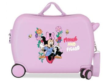 Joummabags Otroški kovček – kolo brez pedala Minnie Mouse Figaro Lila, 50 x 38 x 20 cm