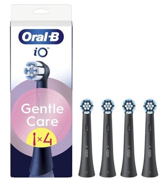 iO Gentle Care Črne glave za ščetke 4 kosi