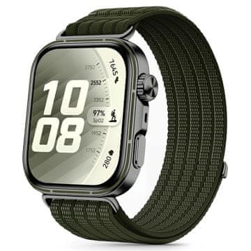Tech-protect Nylon pašček za Huawei Watch Fit 3 / 4 / 4 Pro / 5 / 5 Pro, military green
