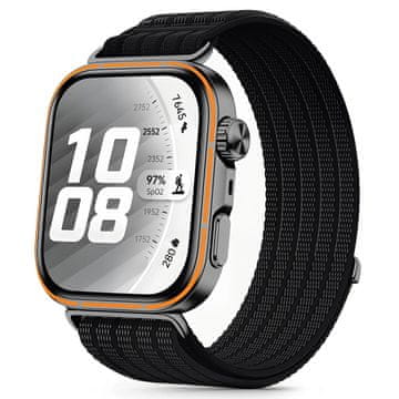 Tech-protect Nylon pašček za Huawei Watch Fit 3 / 4 / 4 Pro / 5 / 5 Pro, black