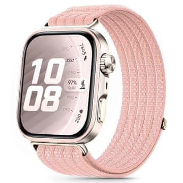 Tech-protect Nylon pašček za Huawei Watch Fit 3 / 4 / 4 Pro / 5 / 5 Pro, light pink