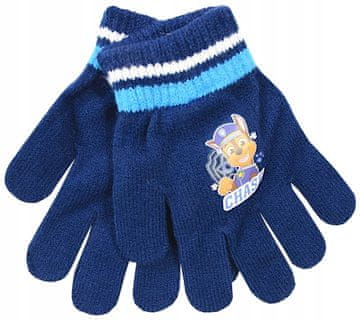 Eplusm Otroške rokavice s petimi prsti PAW Patrol temno modre akrilne CHASE D095H
