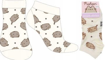 Eplusm PUSHEEN MUČKE DEKLIŠKE NOGAVICE ZA NOGE PRAVLJICA ecru 35/38 D040W