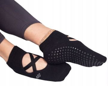 YOCLUB NOGAVICE TREBUŠNE NOGAVICE JOGA pilates fitnes PLES YO! črne 36/41 Y864C