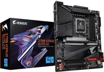 Gigabyte Z790 AORUS ELITE AX, DDR5, SATA3, USB3.2Gen2x2, DP, 2.5GbE, WIFI 6E, LGA1700 ATX