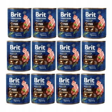 Brit BRIT PREMIUM BY NATURE SVINJINA IN SAPNICA 12 x 800 g