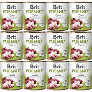 Brit Paté & Meat Duck - mokra hrana za pse - 12 x 800 g