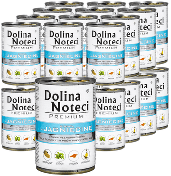 shumee Dolina Noteci Premium Adult Lamb mokra hrana za pse v pločevinki 24 x 400 g