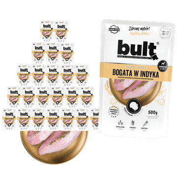 BULT Mesna štruca bogata s puranom - mokra hrana za pse - 24 x 500 g