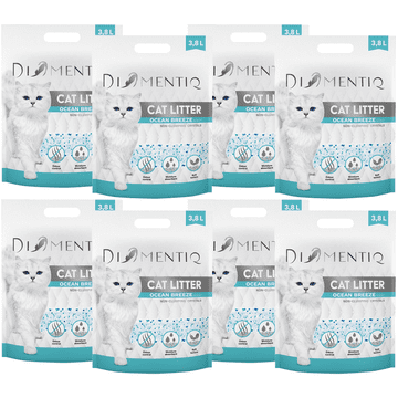 Ocean Breeze silikonsko mačje pesek, ki se ne sprijema - 8 x 3,8 l