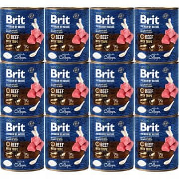 Brit Brit Premium By Nature govedina in drobljenci 12 x 800 g
