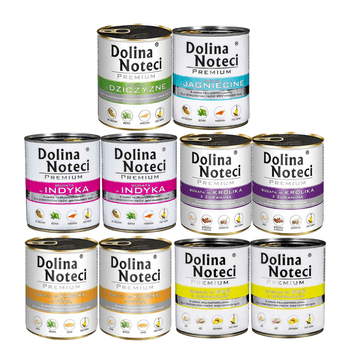 DOLINA NOTECI Dolina Noteci Premium mokra hrana za pse MEŠANICA okusov 10 x 800 g