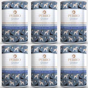 Perro Mokra hrana za pse Gourmet Goat s sladkim krompirjem 6 x 400 g